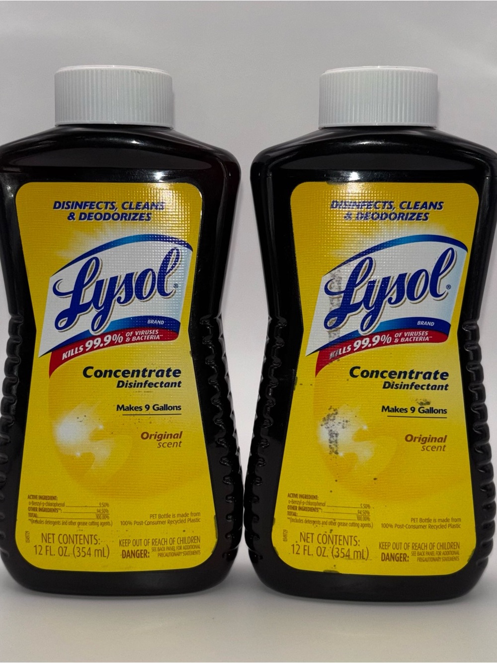 Lysol Concentrate Disinfectant Original Scent 12 oz Lot of 2 New